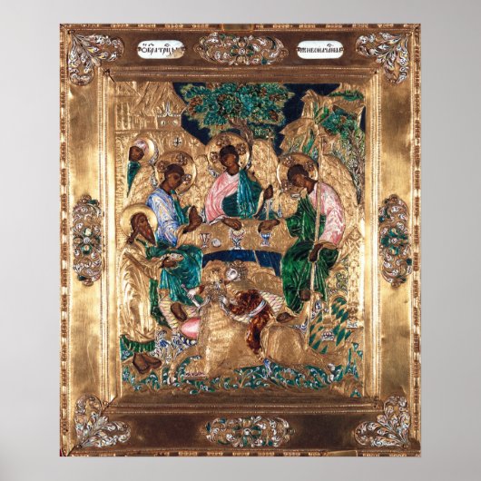 Poster Icône représentant Abraham et les Trois Anges (Devant)