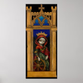 Poster Icône Sainte Catherine Art gothique Imprimer (Devant)