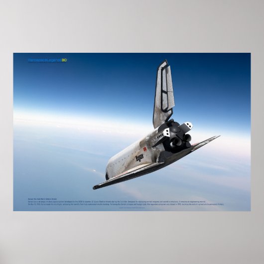 Poster Icône spatiale soviétique : rentrée de Buran (Devant)
