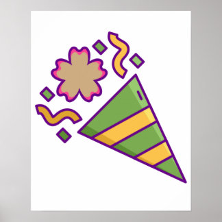 Poster Icône vectorielle de célébration festive