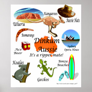 Poster icônes australiennes,