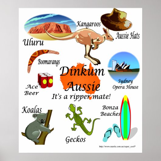 Poster icônes australiennes, (Devant)