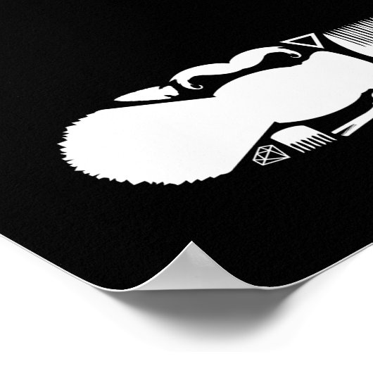 Poster icônes barber razor (Coin)