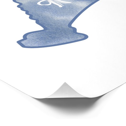 Poster Icônes d'aquarelle du vignoble Marthas (Coin)