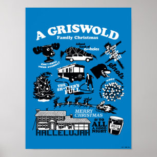 Poster Icônes et citations de vacances de Noël