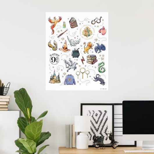 Poster Icônes HARRY POTTER™ (Bureau à domicile)