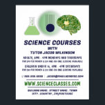 Poster Icônes scientifiques, Cours de sciences Publicité<br><div class="desc">Icônes Scientifiques,  Cours De Science Poster Publicitaire Par Le Magasin Carte de visite.</div>
