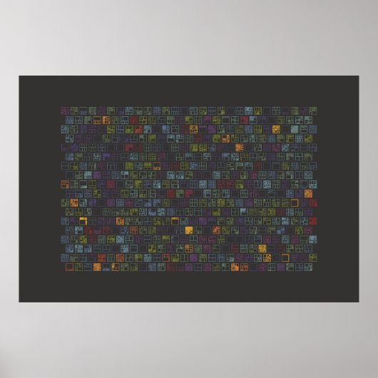 Poster Iconographie Data Art - Blocs (Devant)
