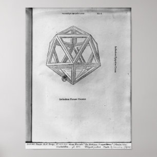 Poster Icosahedron, de 'De Divina Proportione'