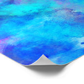 Poster Icy blue Abstract (Coin)