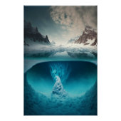 Poster Icy Mountain View (Devant)