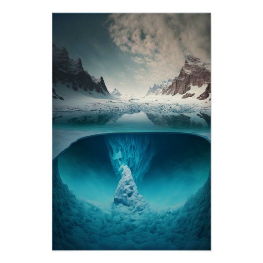 Poster Icy Mountain View (Devant)