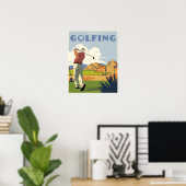 Poster I'd rather be golfing (Bureau à domicile)
