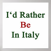 Poster I'd Rather Be In Italy (Devant)