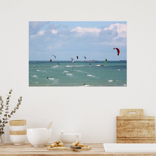 Poster I'd rather be kite boarding (Cuisine)