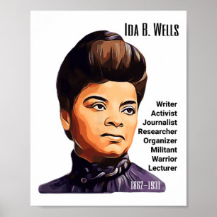 Poster Ida B Wells Black Pride Femmes Histoire Mois Junet