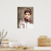 Poster Ida B Wells et citation "Juste et faux" (Cuisine)