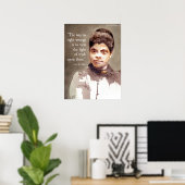 Poster Ida B Wells et citation "Juste et faux" (Bureau à domicile)