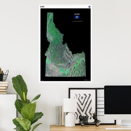 Poster Idaho De L'Affiche Spatiale (Bureau à domicile)