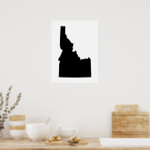 Poster Idaho en noir (Cuisine)
