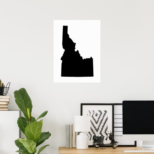 Poster Idaho en noir (Bureau à domicile)