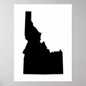 Poster Idaho en noir (Devant)