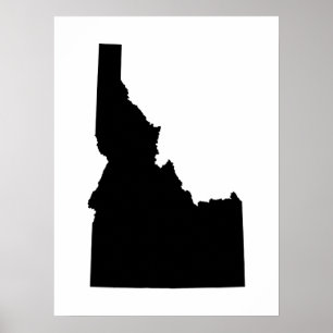 Poster Idaho en noir
