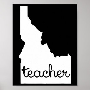 Poster Idaho Enseignant Sortir Cadeau Cool Motivational C