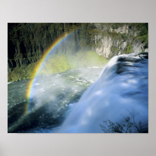 Poster Idaho. États-Unis. Arc-en-ciel dans le jet au-dess