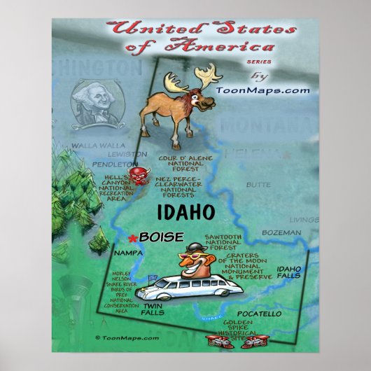 Poster Idaho USA (Devant)