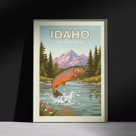 Poster Idaho vintage