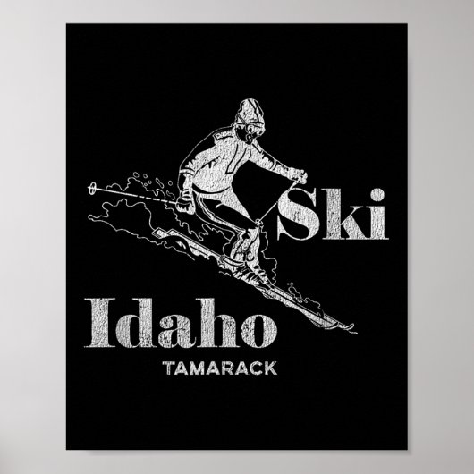 Poster Idaho vintage Tamarack Ski Tee (Devant)