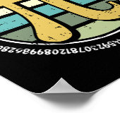 Poster Idéal Cercle Pi Day Retro Math Symboles Numéro Te (Coin)