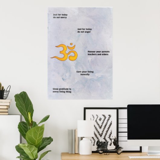 Poster Idéaux du Reiki (Bureau à domicile)