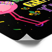 Poster Idée cadeau drôle de fête de carnaval Flamant Mard (Coin)