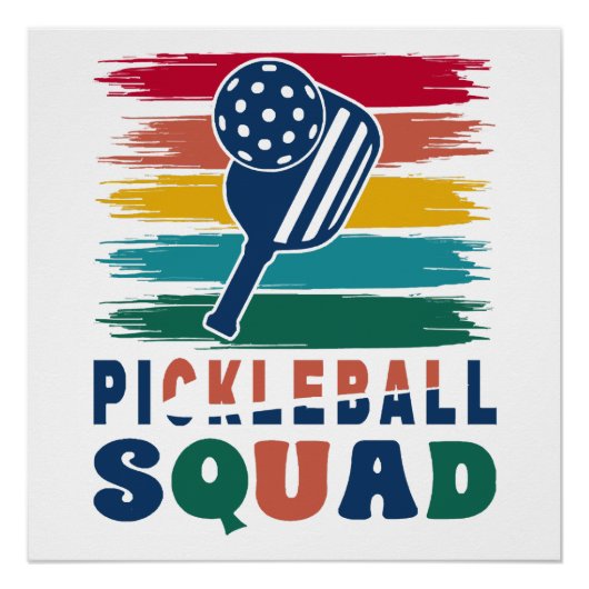 Poster Idée cadeau pour joueurs de pickleball (Devant)