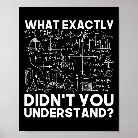 Poster Idée cadeau scientifique drôle physicien maths phy (Devant)