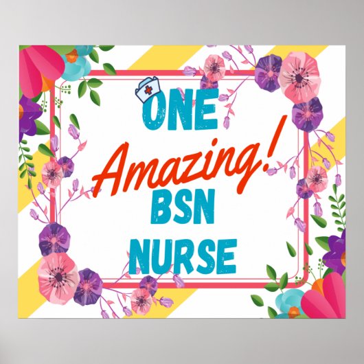 Poster Idée de cadeau d'appréciation d'infirmière BSN (Devant)