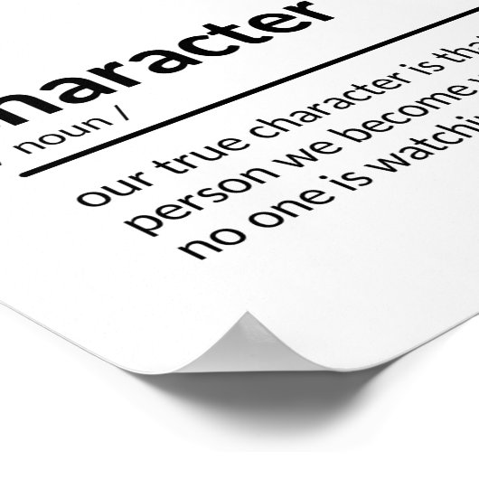 Poster Idée de citation de caractères (Coin)