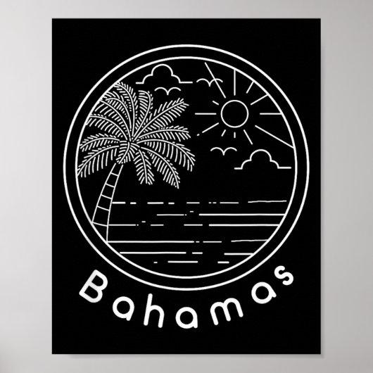 Poster Idée de design de cadeau de drapeau des Bahamas fi (Devant)