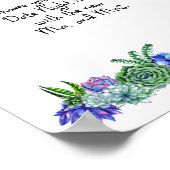 Poster Idée de la nuit de date signe Succulent (Coin)