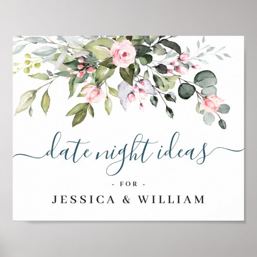 Poster Idée de soirée élégante au eucalyptus pour la douc (Devant)