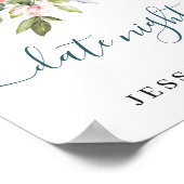 Poster Idée de soirée romantique pour une baby shower élé (Coin)