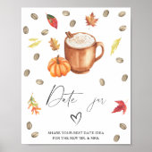 Poster Idées de mariage de café à la citrouille pour une (Devant)
