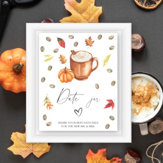 Poster Idées de mariage de café à la citrouille pour une