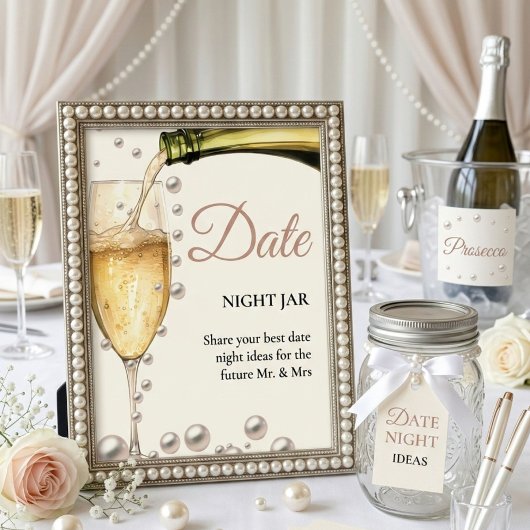 Poster Idées de pancarte pour fête de mariage avec perles