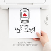 Poster Idées de pot de date rustique pour Baby Shower