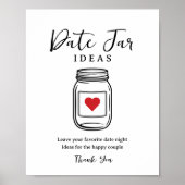 Poster Idées de pot de date rustique pour Baby Shower (Devant)
