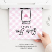 Poster Idées de pot de date rustique rose pour la pancart
