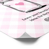 Poster Idées de pot de date rustique rose pour la pancart (Coin)